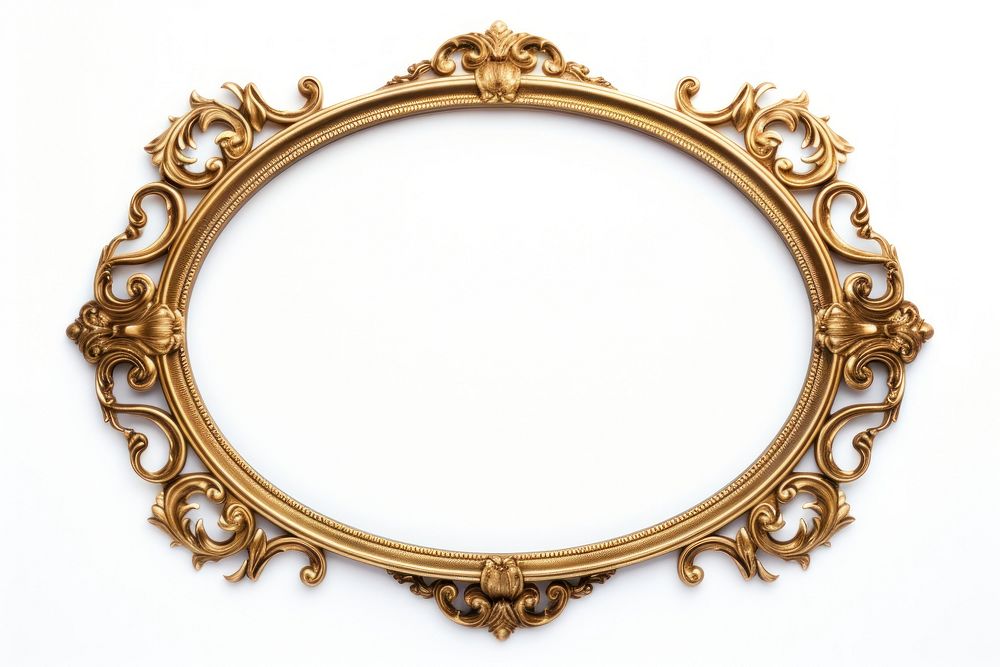 Oval frame vintage jewelry photo gold.