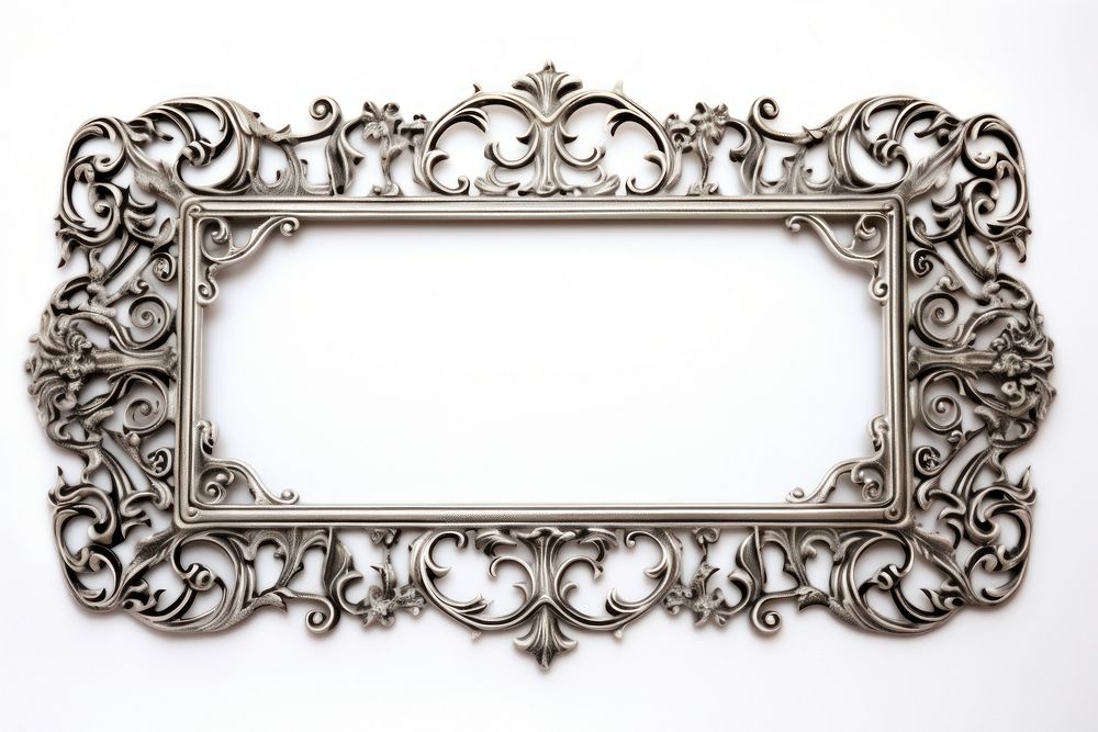 Steel frame vintage rectangle white background architecture.