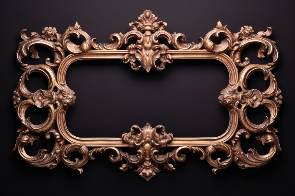 Rococo frame vintage architecture accessories decoration.