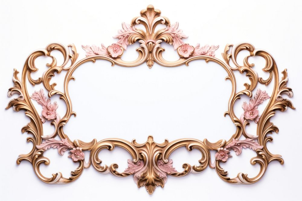 Rococo frame vintage rectangle jewelry oval.
