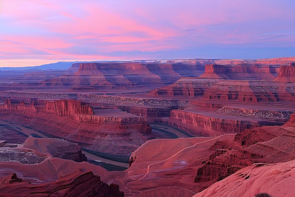 Beautiful canyon landscape outdoors nature sunset.