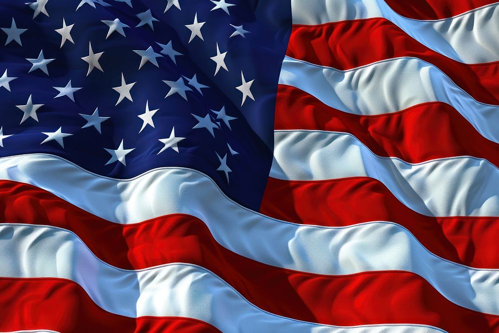 American flag waving independence backgrounds patriotism.