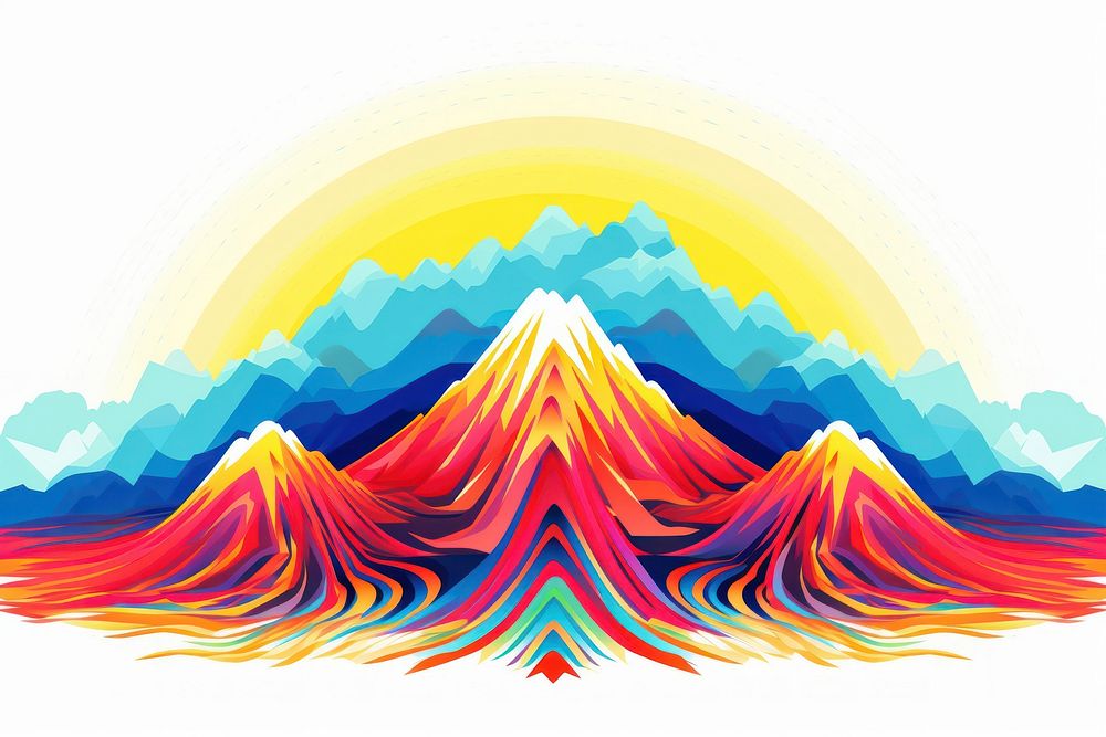 A Mountain mountain abstract graphics.