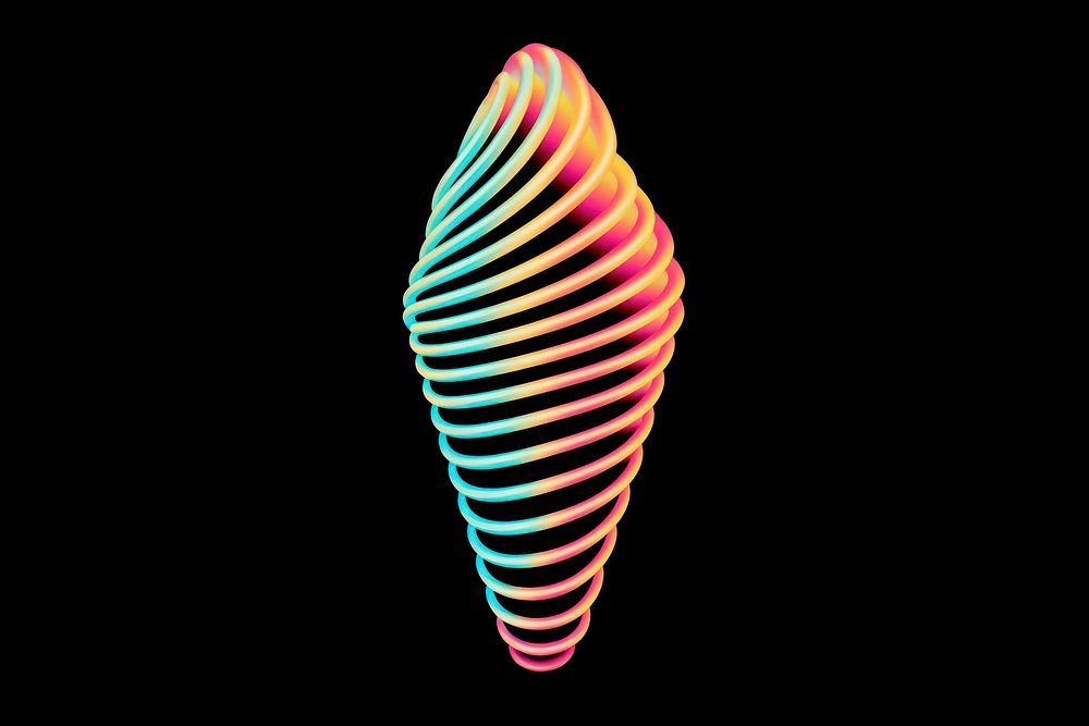 Ice cream abstract spiral illuminated.