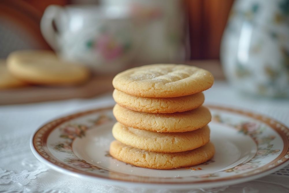 Butter cookies plate food snickerdoodle.