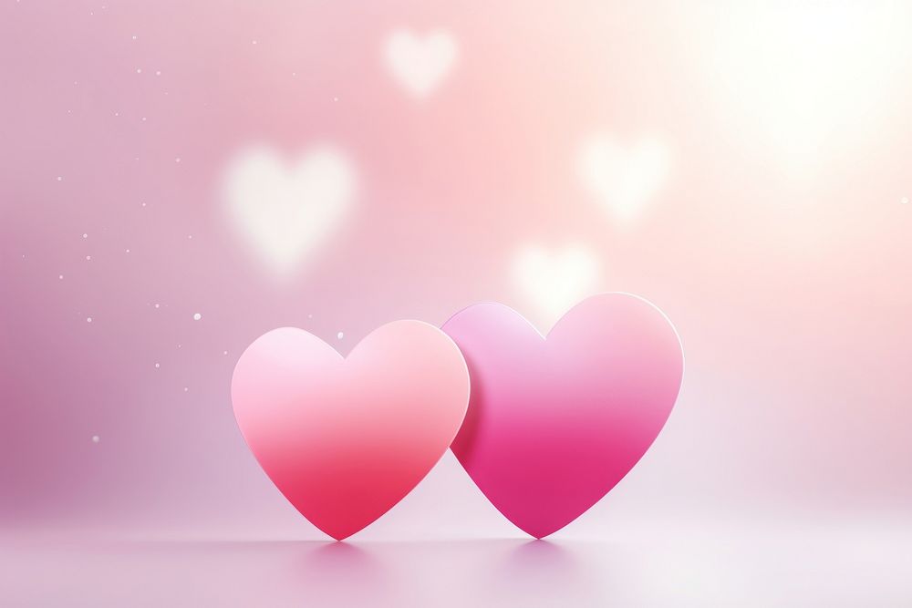 Two heart background pink red togetherness.