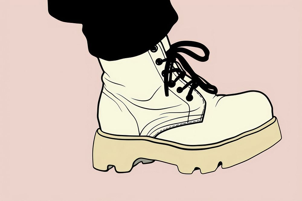 A boots footwear cartoon drawing.