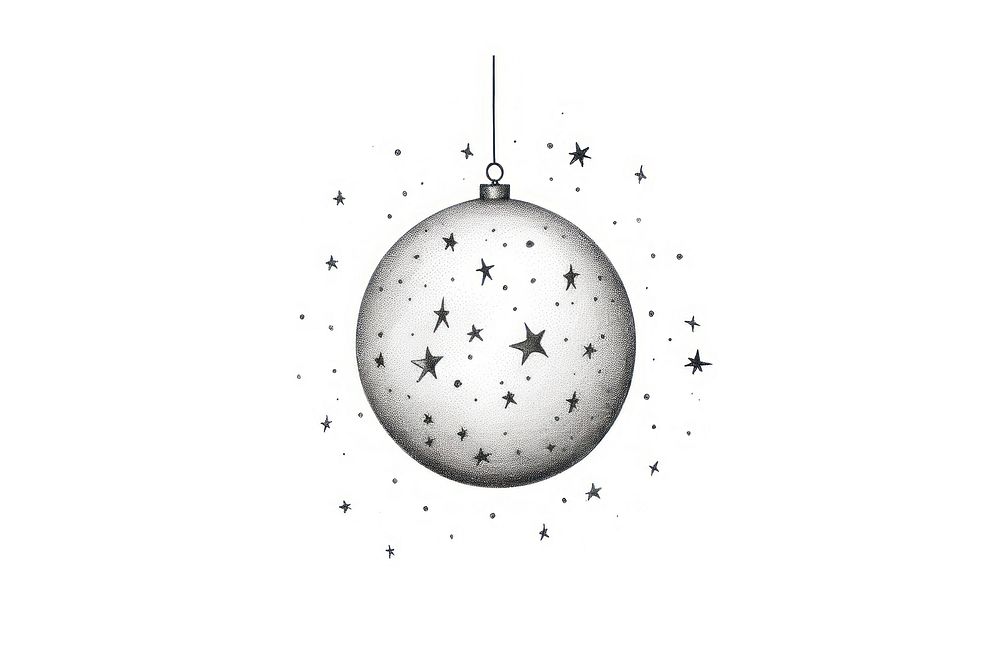 Celestial illustration of disco ball astronomy sphere night.