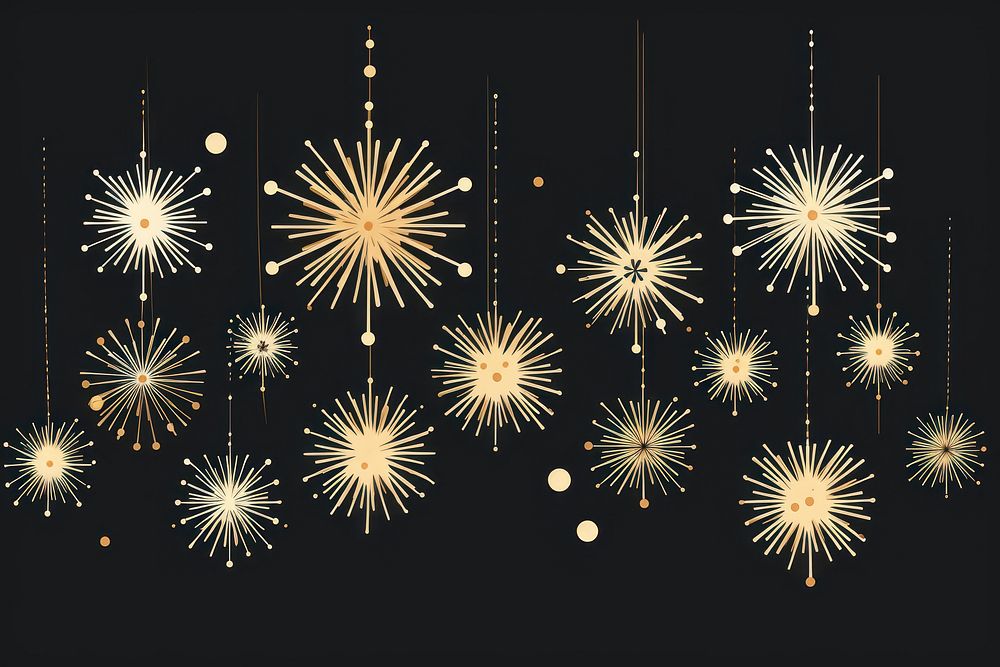 Illustration of ornament snowflakes backgrounds fireworks night.
