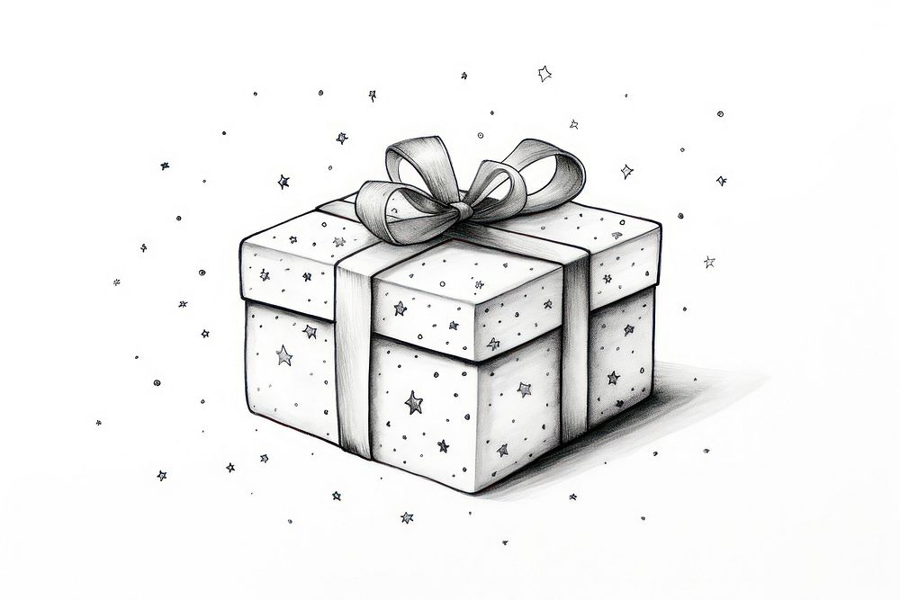 Illustration of gift box drawing celebration decoration.