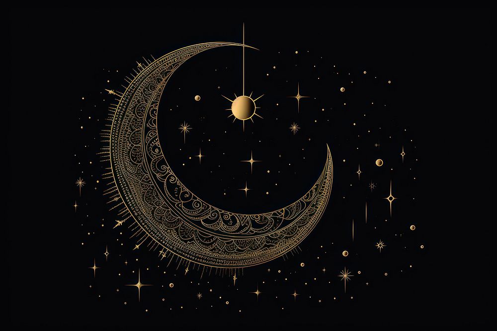 Illustration of ornament moon astronomy nature night.