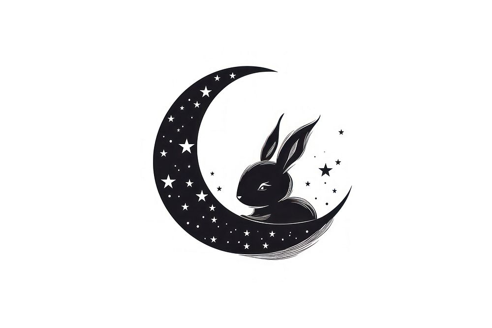 Rabbit in the moon astronomy nature night.