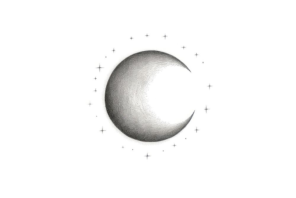 Illustration of eclipse astronomy drawing sphere.