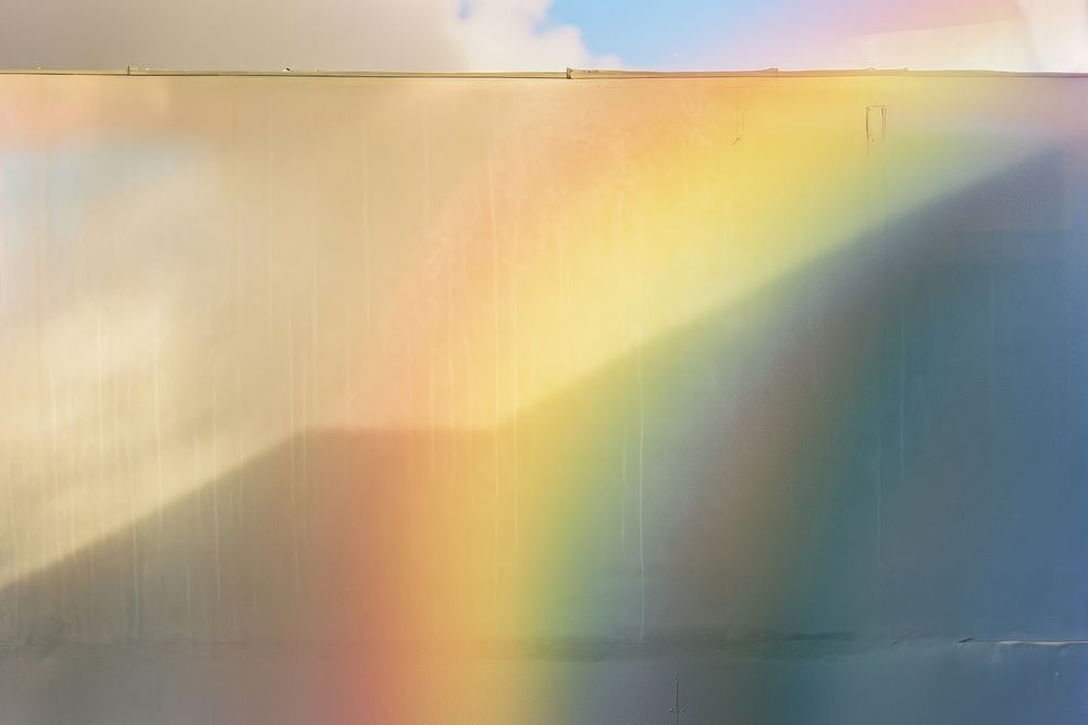 Reflection on the wall as a rainbow outdoors sky architecture.