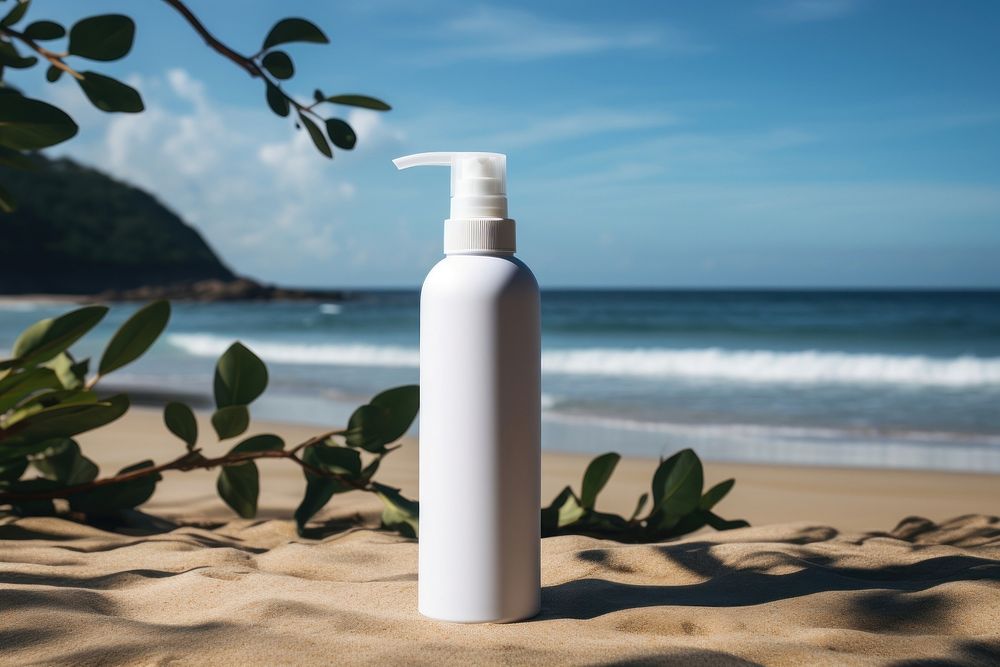 Spray bottle  beach sea outdoors.