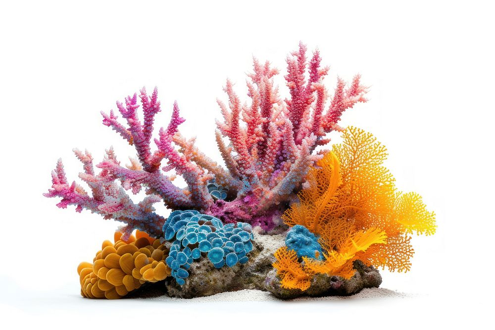 Colorful coral aquarium nature animal.