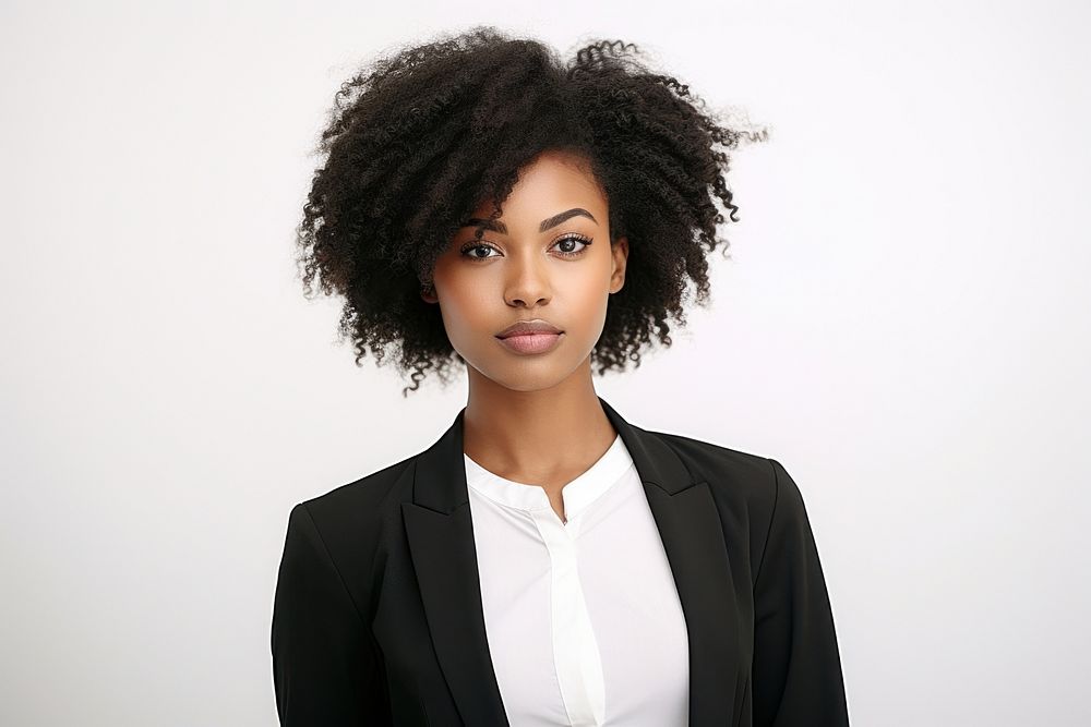 Smart young black woman portrait adult photo.