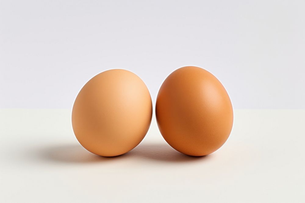 Two eggs simplicity food white background.