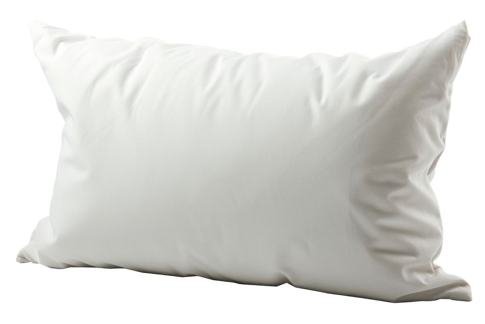 White pillow cushion white background textile.