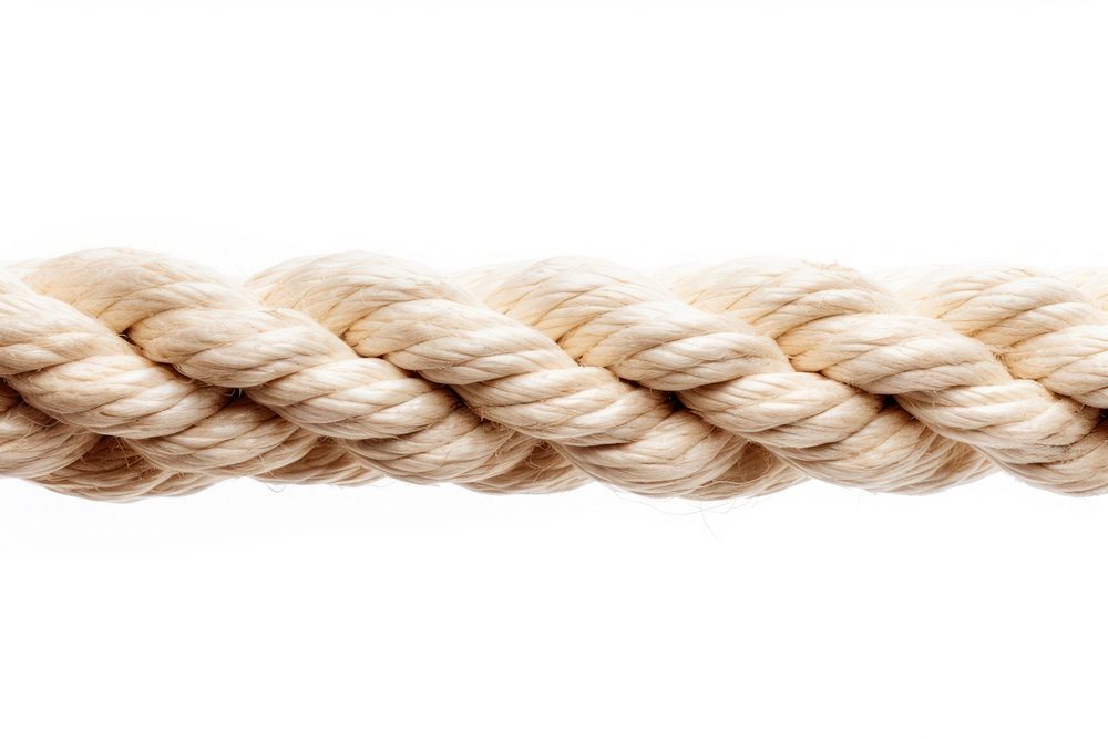 White rough rope white background durability intricacy.
