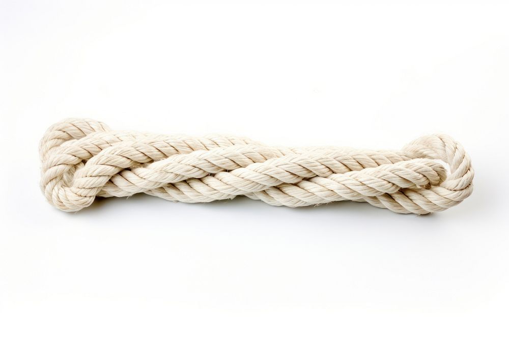 White rough rope knot white background durability.