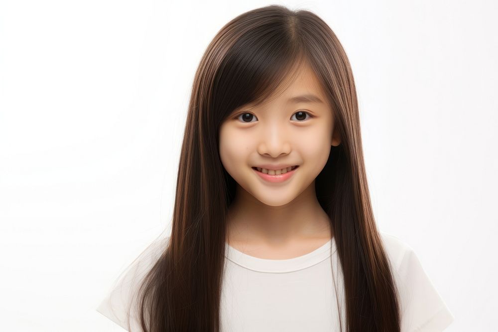 Young teenager Asian girl smiling portrait smile photo.