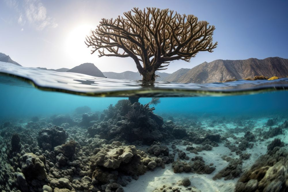 Corals underwater landscape background outdoors nature ocean.