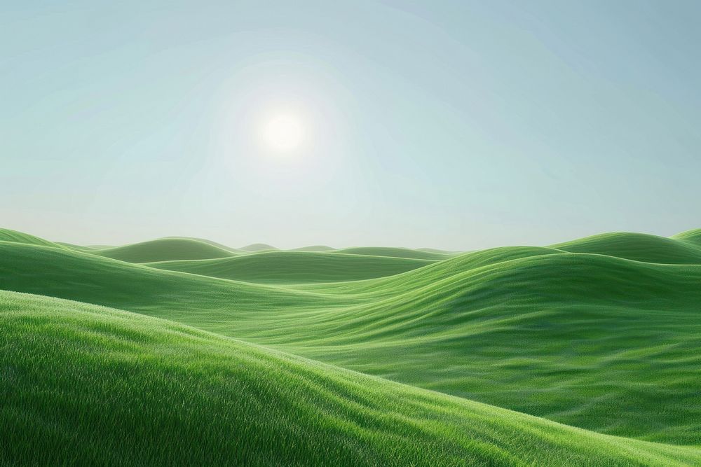 Green dune field landscape background sky backgrounds grassland.