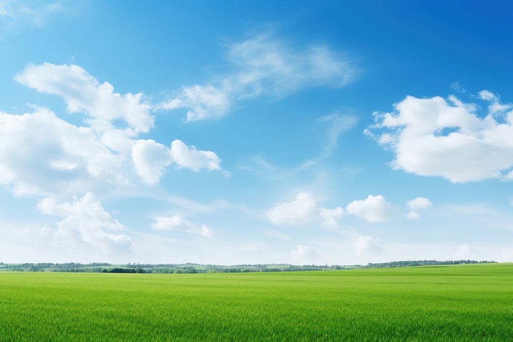 Green field landscape background sky backgrounds outdoors.