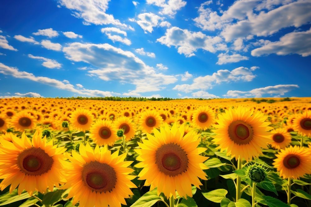 Sunflower landscape background backgrounds outdoors nature.