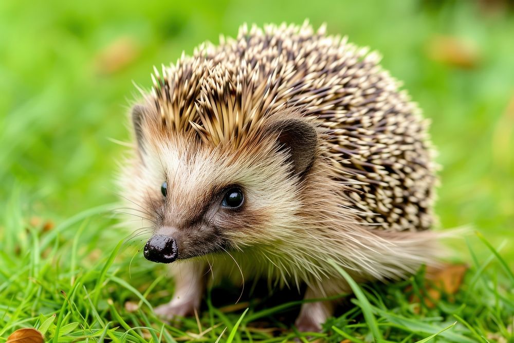 Cute hedgehog small mammal porcupine animal nature.