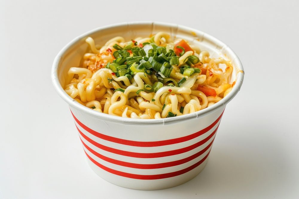 Instant noodles cup food meal soup.
