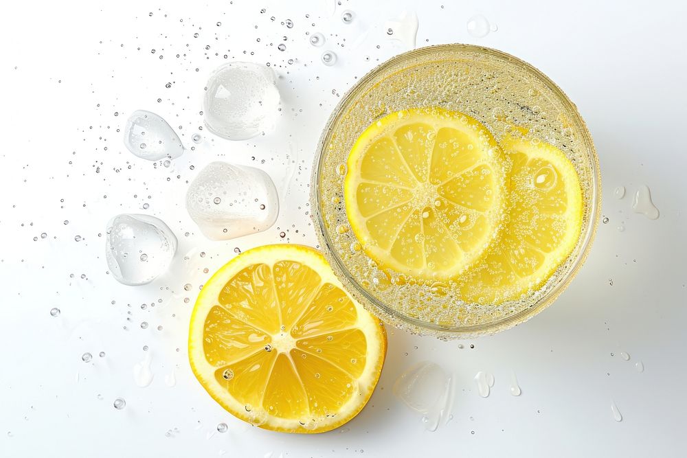 Lemon soda lemonade fruit drink.