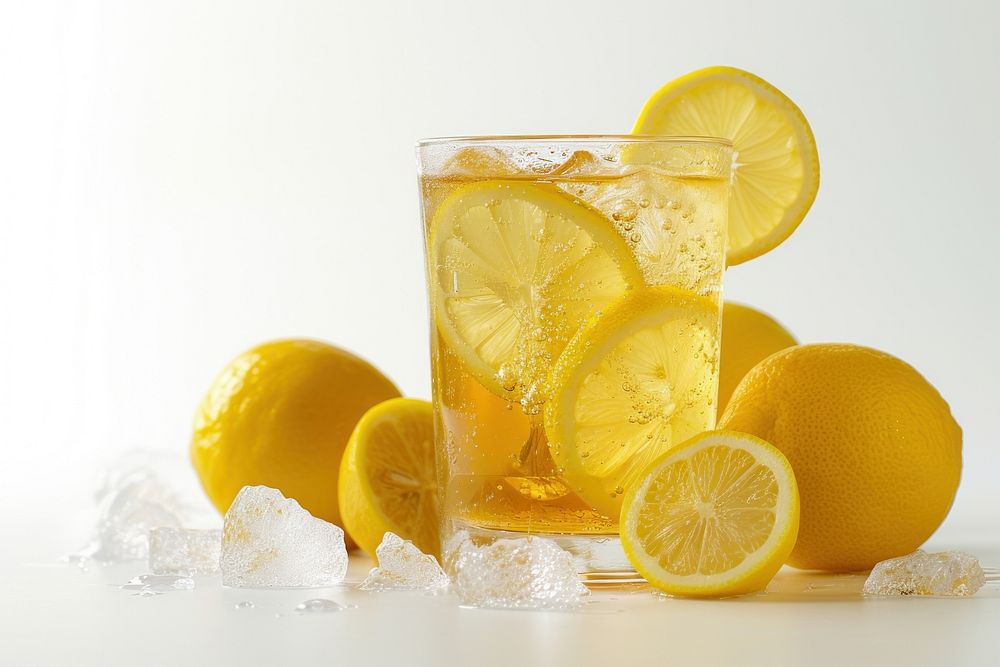 Lemon soda lemonade fruit drink.