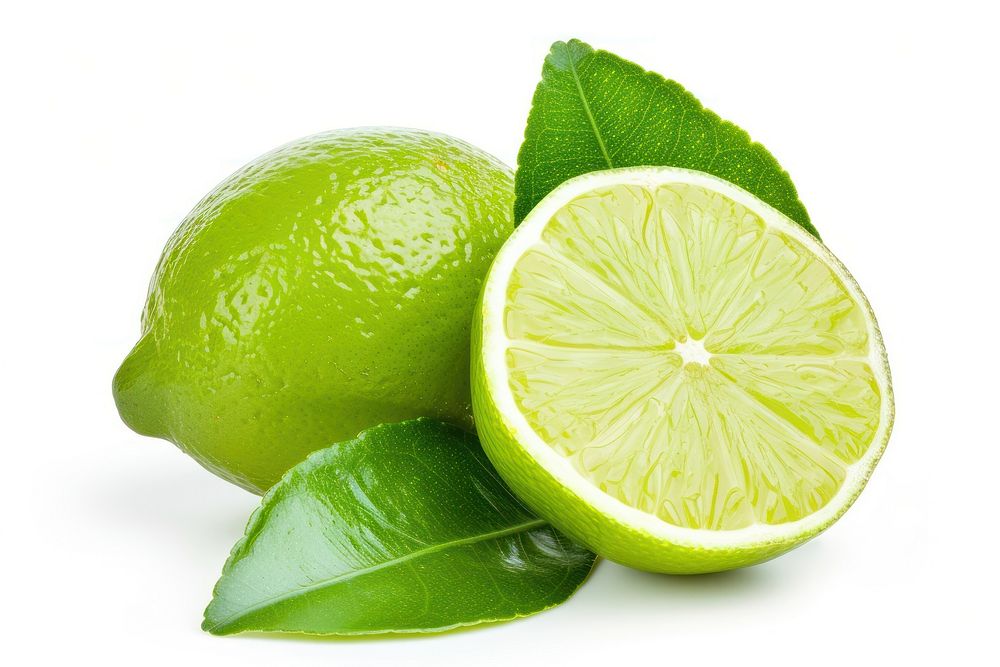 Lime with leaf fruit lemon plant.