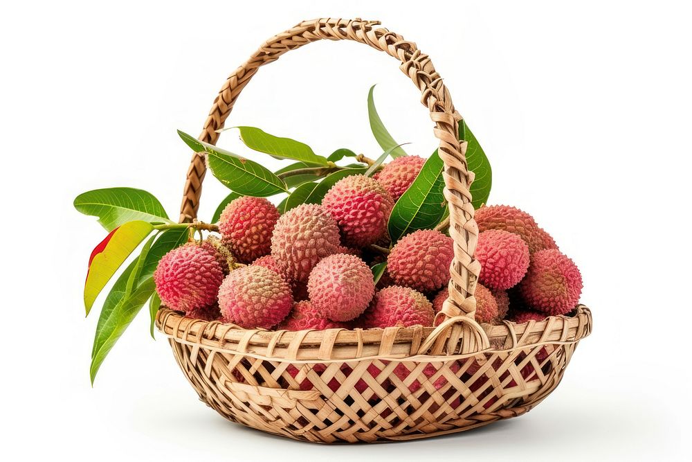 Lychee basket strawberry fruit.