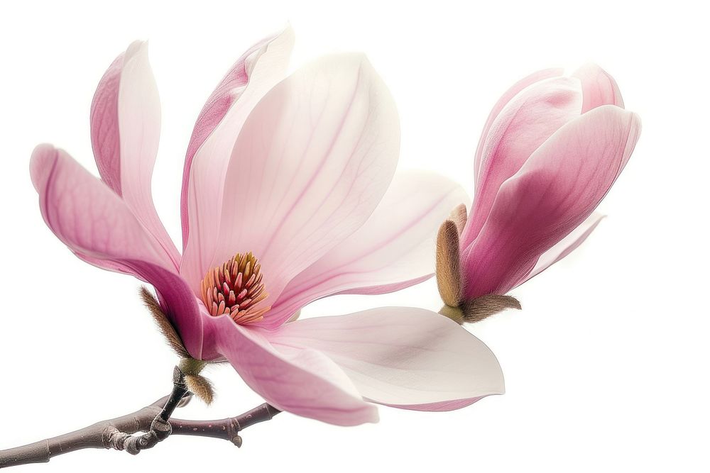 Pink magnolia blossom flower petal.