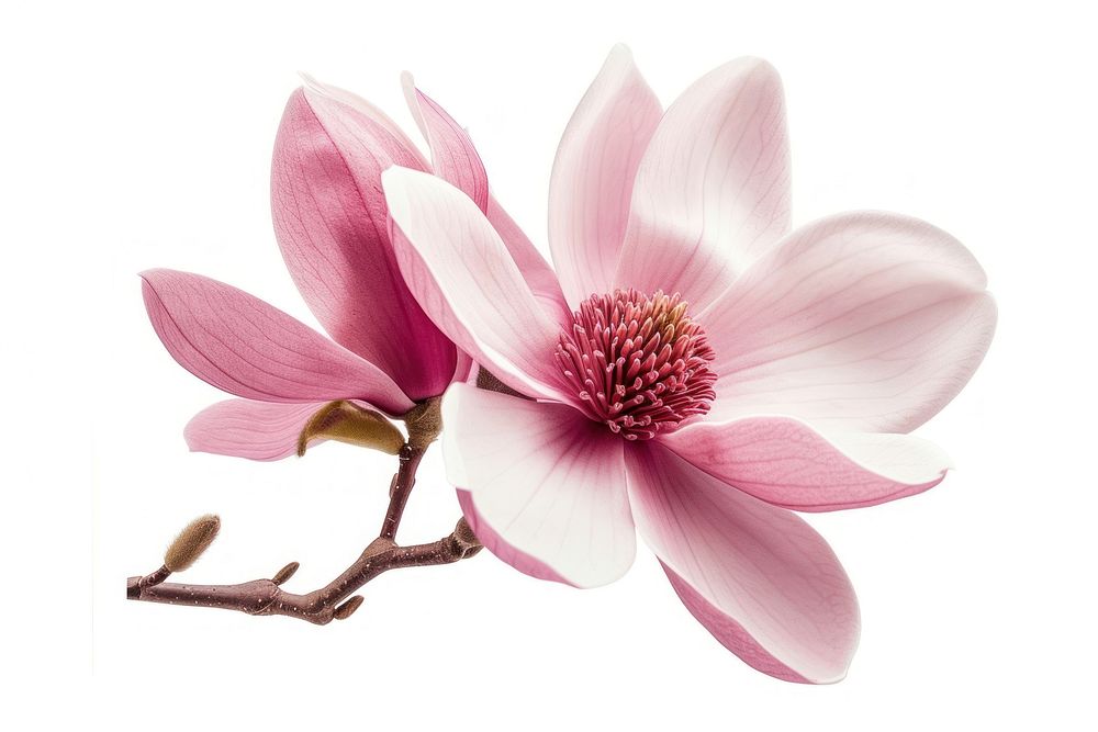 Pink magnolia blossom flower petal.