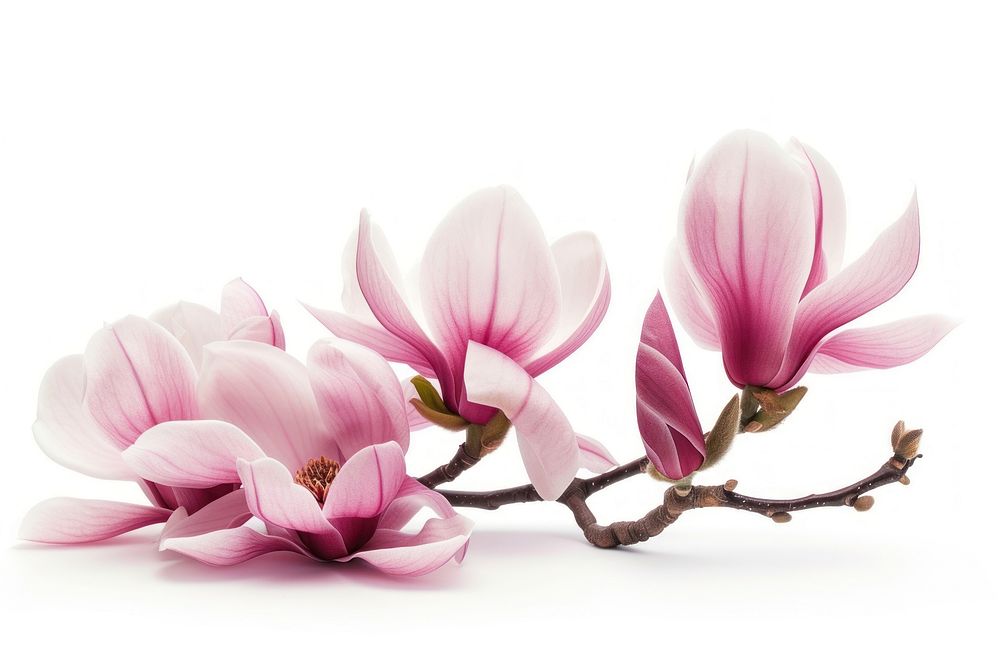 Pink magnolia blossom flower orchid.