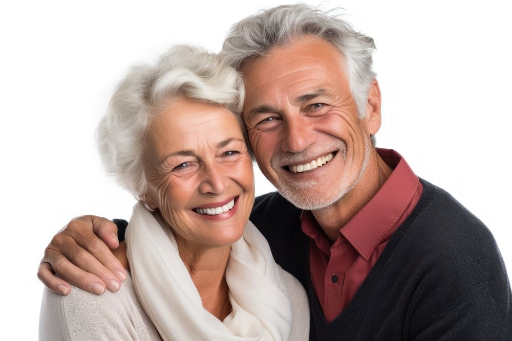 Senior couple smiling laughing portrait adult.