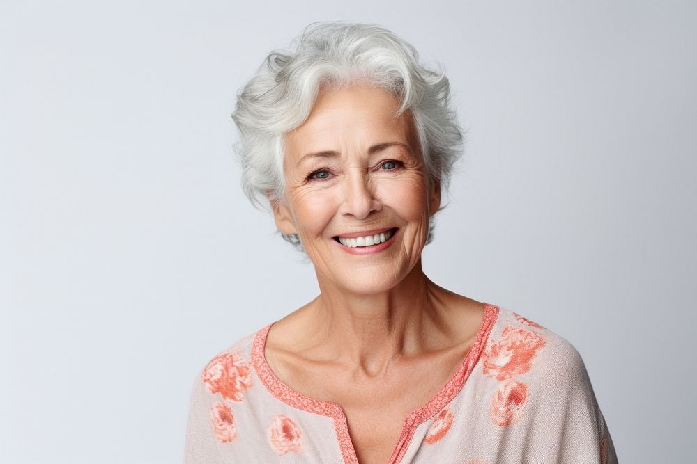 Senior woman smiling portrait adult smile.