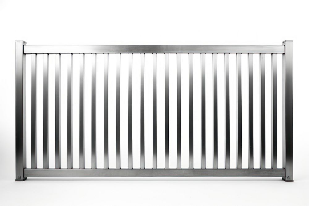 Stainless fence white background architecture protection.