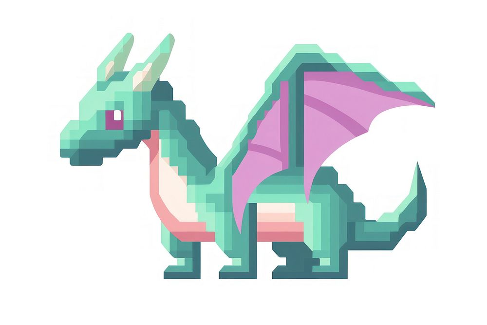 Dargon pixel dragon animal representation.