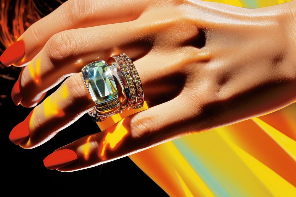 Hand gemstone jewelry diamond.