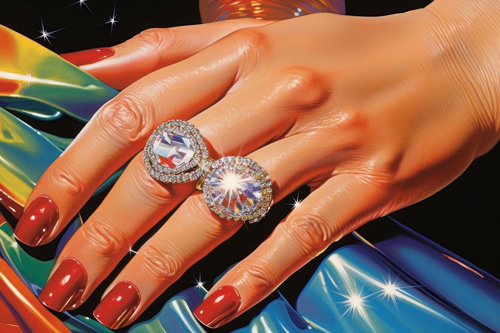 Hand gemstone jewelry diamond.