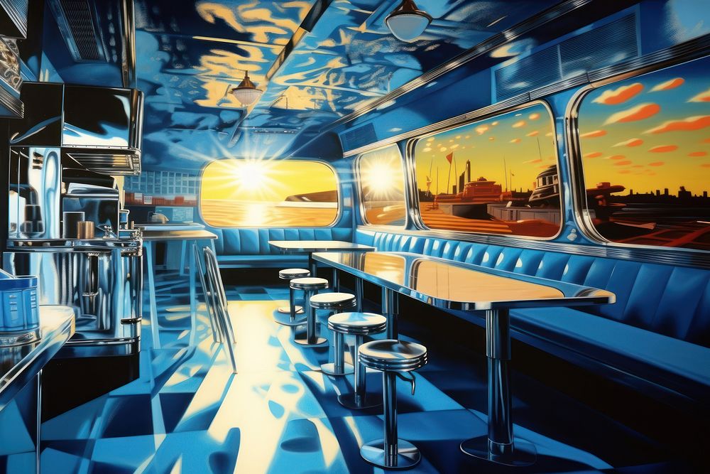 A diner architecture restaurant bus.