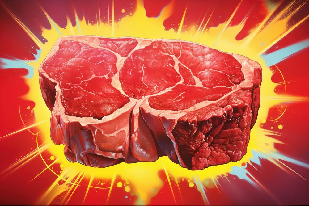 A fresh beef meat steak food freshness.