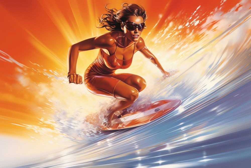 A person surfing outdoors sports adult.
