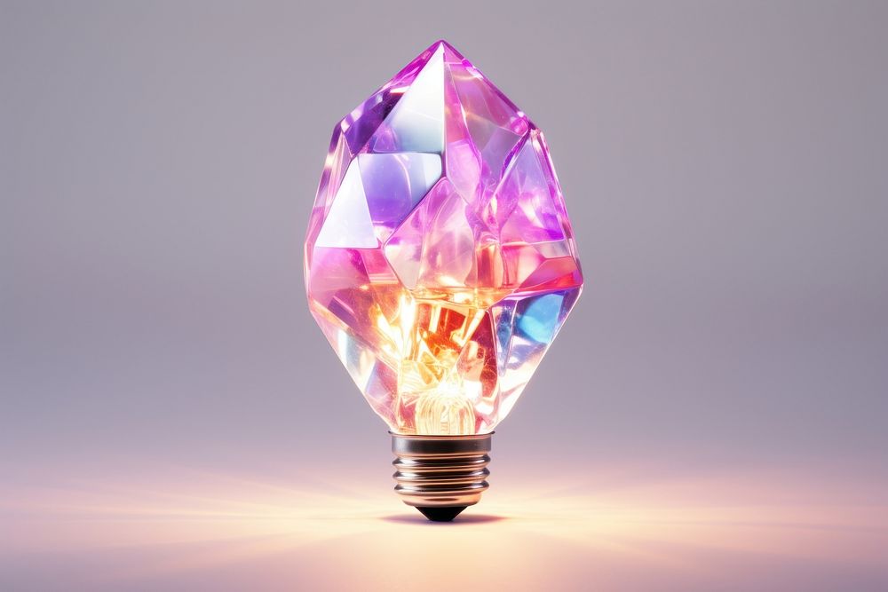 Light bulb gemstone jewelry crystal.