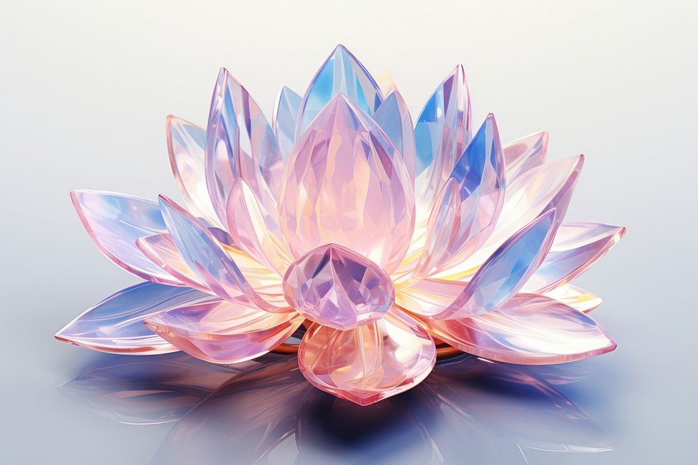 Lotus jewelry crystal flower.